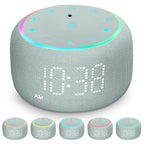 White Noise Machine Alarm Clock with Bluetooth Speaker – 24 Soothing Sounds, 9 Night Lights, Auto-Dimmable Digital Clock for Sleep & Relaxation Bedroom Sound Machine