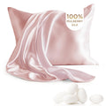 Bedsure 100% Mulberry Silk Pillowcase for Hair and SkinPink Silk Pillow Case with Hidden Zipper Gifts for Women Men King Size Single Pack20x36 Inches