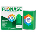 Flonase Allergy Relief Nasal Spray 24-Hour Non-Drowsy Multi-Symptom Relief – 144 Sprays Bonus Pack of Tissues